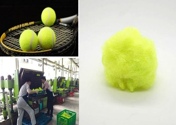 vert brillant de fibre discontinue de polyesters de triangle de 9d X 64mm pour le tissu de balle de tennis