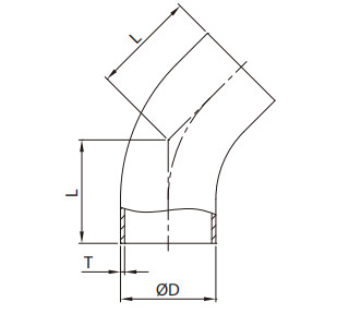 Short inoxydable sanitaire long Ebow de montage de tube de tuyau d'acier