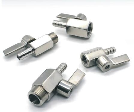 Mini série de robinets à tournant sphérique en acier inoxydable pour l'industrie des fluides