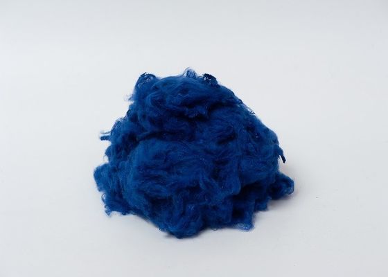 le polyester bleu de matière première de polyester de 45mm a réutilisé la fibre d'agrafe 1.2D à 20D