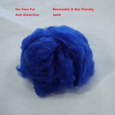 déformation de fibre discontinue de polyesters de la fourrure PSF de Faux de 65mm anti