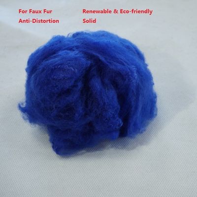 déformation de fibre discontinue de polyesters de la fourrure PSF de Faux de 65mm anti