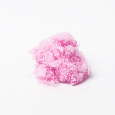 Fibre discontinue de polyesters comprimée coupée rose-clair de Vierge 3Dtex non tissé 76mm