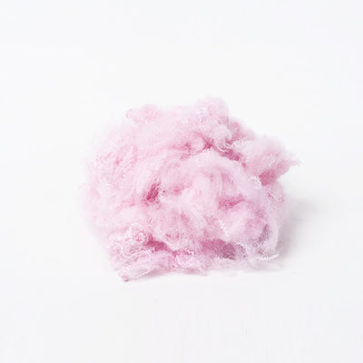 Fibre discontinue de polyesters comprimée coupée rose-clair de Vierge 3Dtex non tissé 76mm