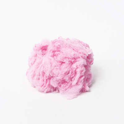 Fibre discontinue de polyesters comprimée coupée rose-clair de Vierge 3Dtex non tissé 76mm