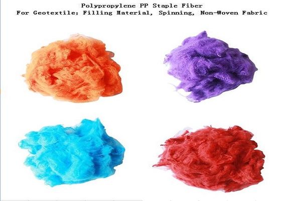 fibre d'agrafe du polypropylène 7D pour la matière d'agrégation de géotextile tournant non le textile tissé