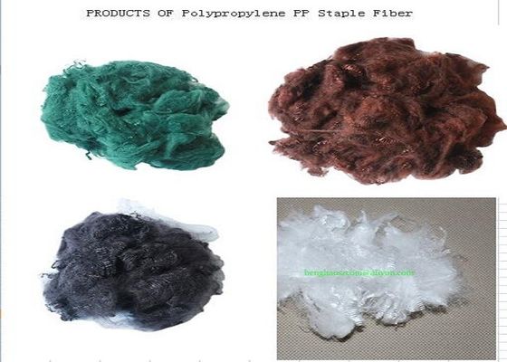 fibre d'agrafe du polypropylène 7D pour la matière d'agrégation de géotextile tournant non le textile tissé