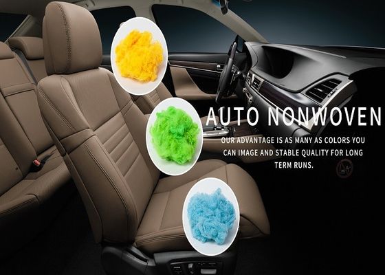 toit élastique de voiture de polyester teint par dopant de 2.5Dtex X 51mm haut mettant l'utilisation en vedette