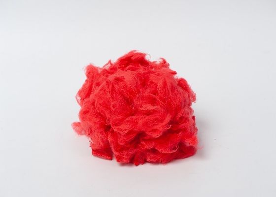 1.5D réutilisés rouges enduisent le polyester teint 25mm 100% puces de polyester