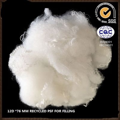 résilience réutilisée solide de fibre discontinue de polyesters de 12Dx76mm bonne avec du silicium