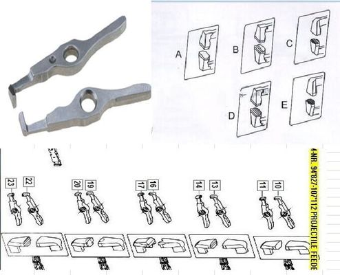 Pince inférieure supérieure de pièces de métier à tisser de projectile de conducteur de projectile