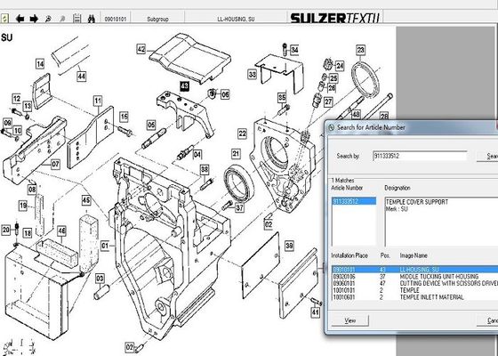 Le textile Sulzer de Sulzer apparaissent indistinctement OIN 14001 de pièces de rechange