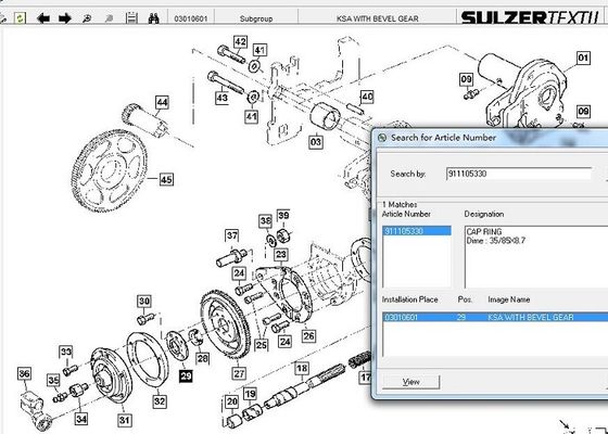 Chapeau Ring Part No 911105330 pièces de rechange picoseconde TW11 de métier à tisser de Sulzer