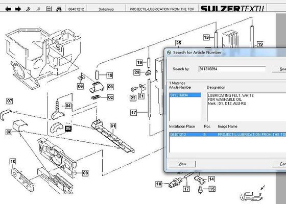 911816089 pièces de machine de tissage de Sulzer lubrifiant le logement senti avec le feutre