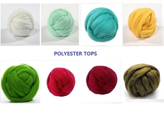 Fibre synthétique du haut polyester 0.9D du rétrécissement 25mm de la rotation de laine